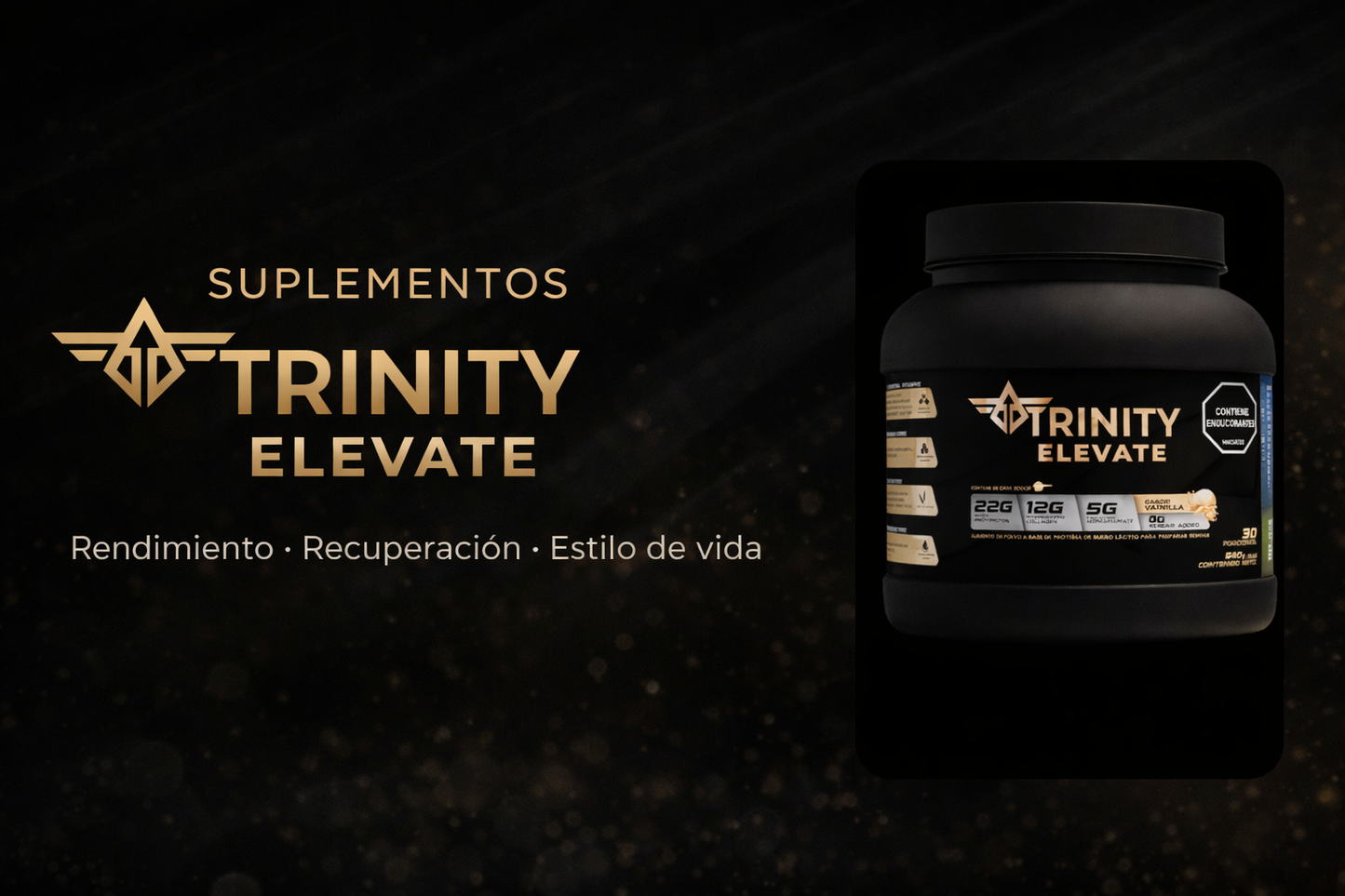 Creatina monohidratada de alta concentración con proteína y colágeno | Trinity Elevate
